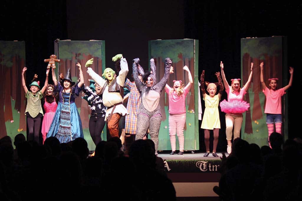 Theater kids performing Shrek