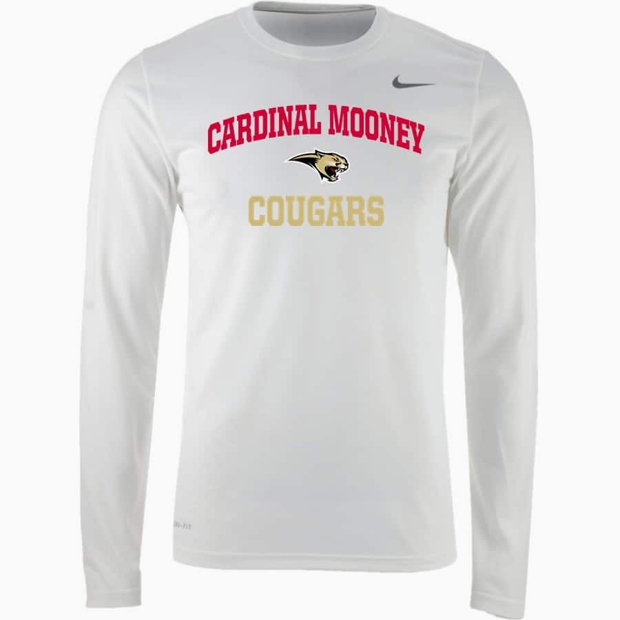 Cardinal Mooeny Cougars with logo long sleeve shirt